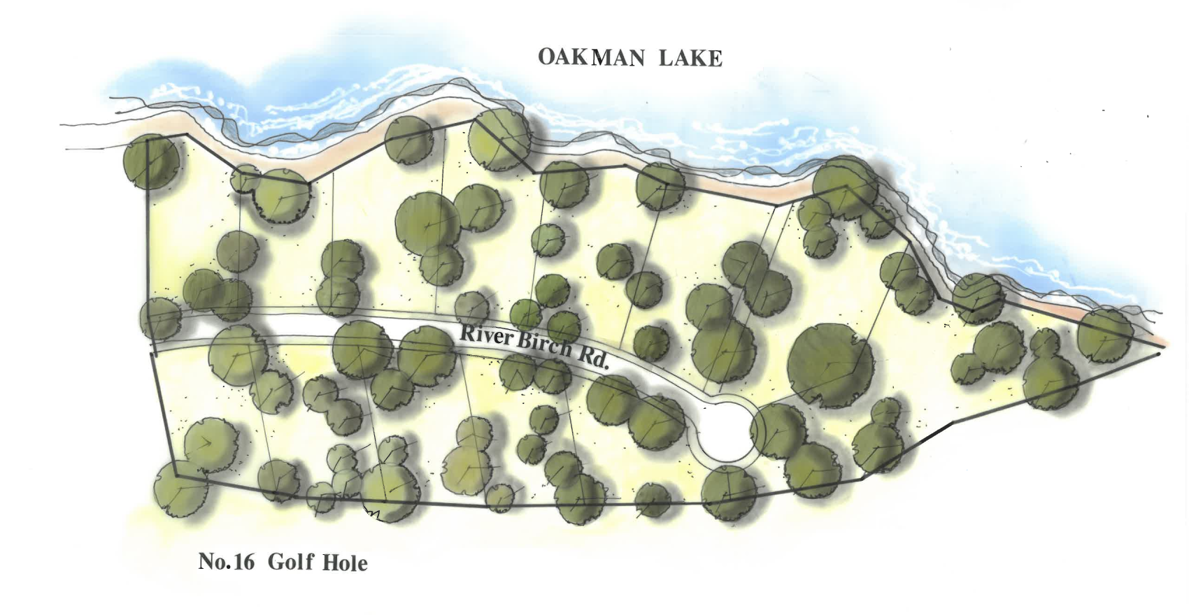 Oakman Lake map
