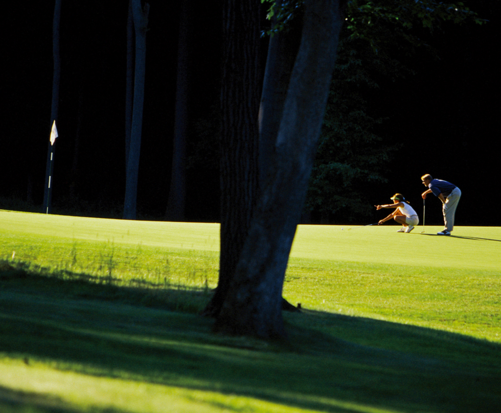 Couple Golfing