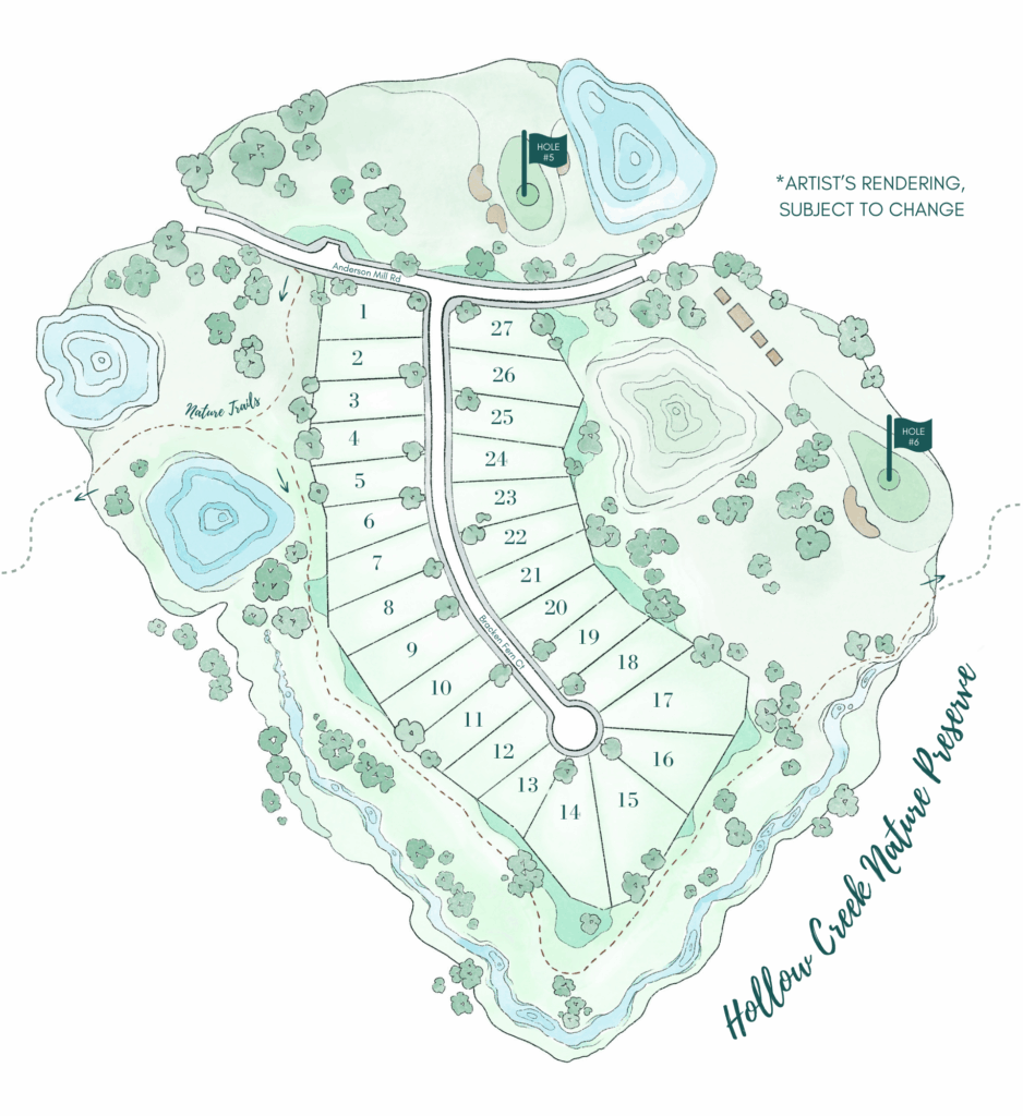 The Peninsula, private-wooded homes